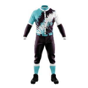 Custom Baseball Team Uniform — Teal Brushstroke Kit