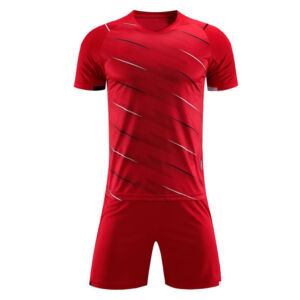 Custom Soccer Uniform Set — All-Red Dynamic Kit