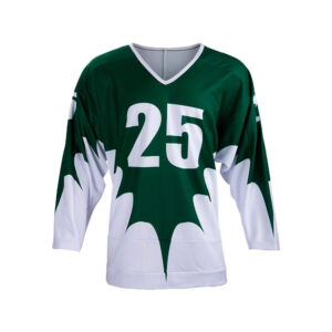 Custom Ice Hockey Jersey — Green & White Kit