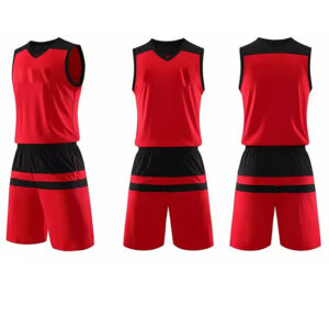 Custom Basketball Uniform — Solid Red Set