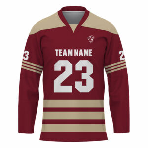 Custom Ice Hockey Jersey — Maroon & Gold Kit