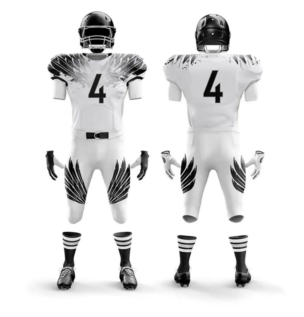 Custom American Football Uniform — Blue & Red Kit, additional view 2