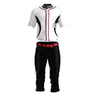 Custom Baseball Team Uniform — White Pinstripe Kit